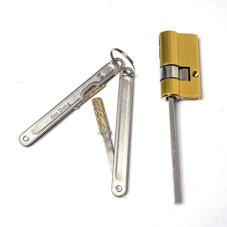 C级智能锁锁芯折叠合金柄铜锁芯